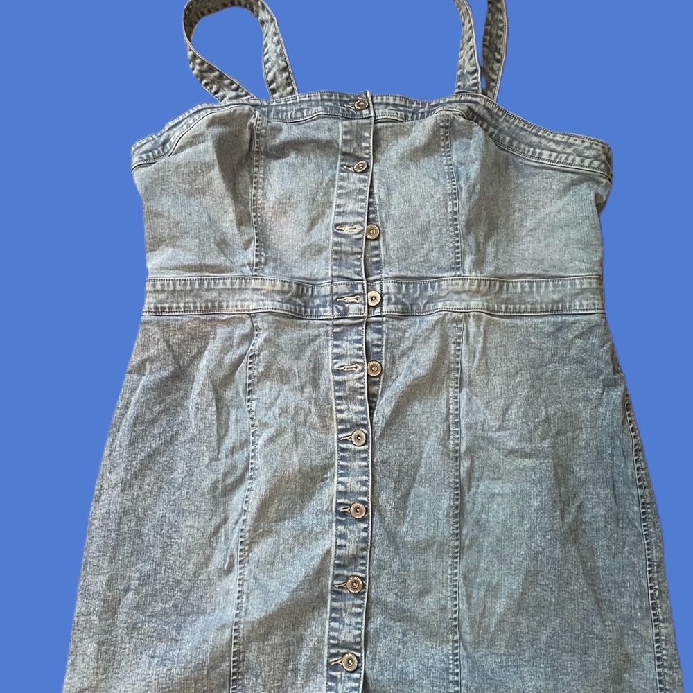 Plus Size Arizona Button Up Jean Dress